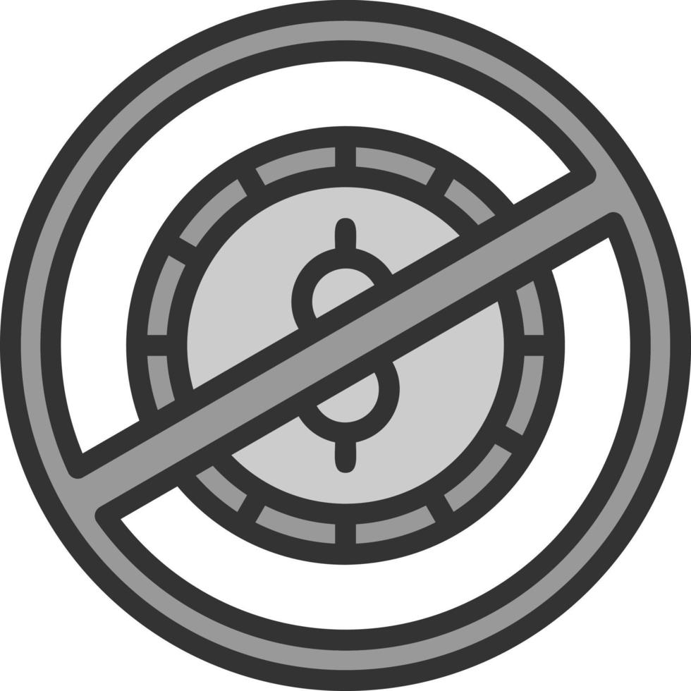 No Money Vector Icon Design