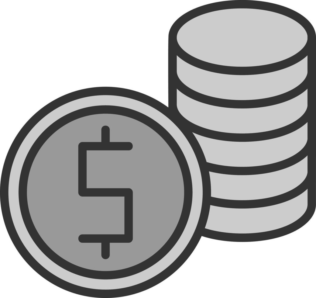 Coin Stack Vector Icon Design