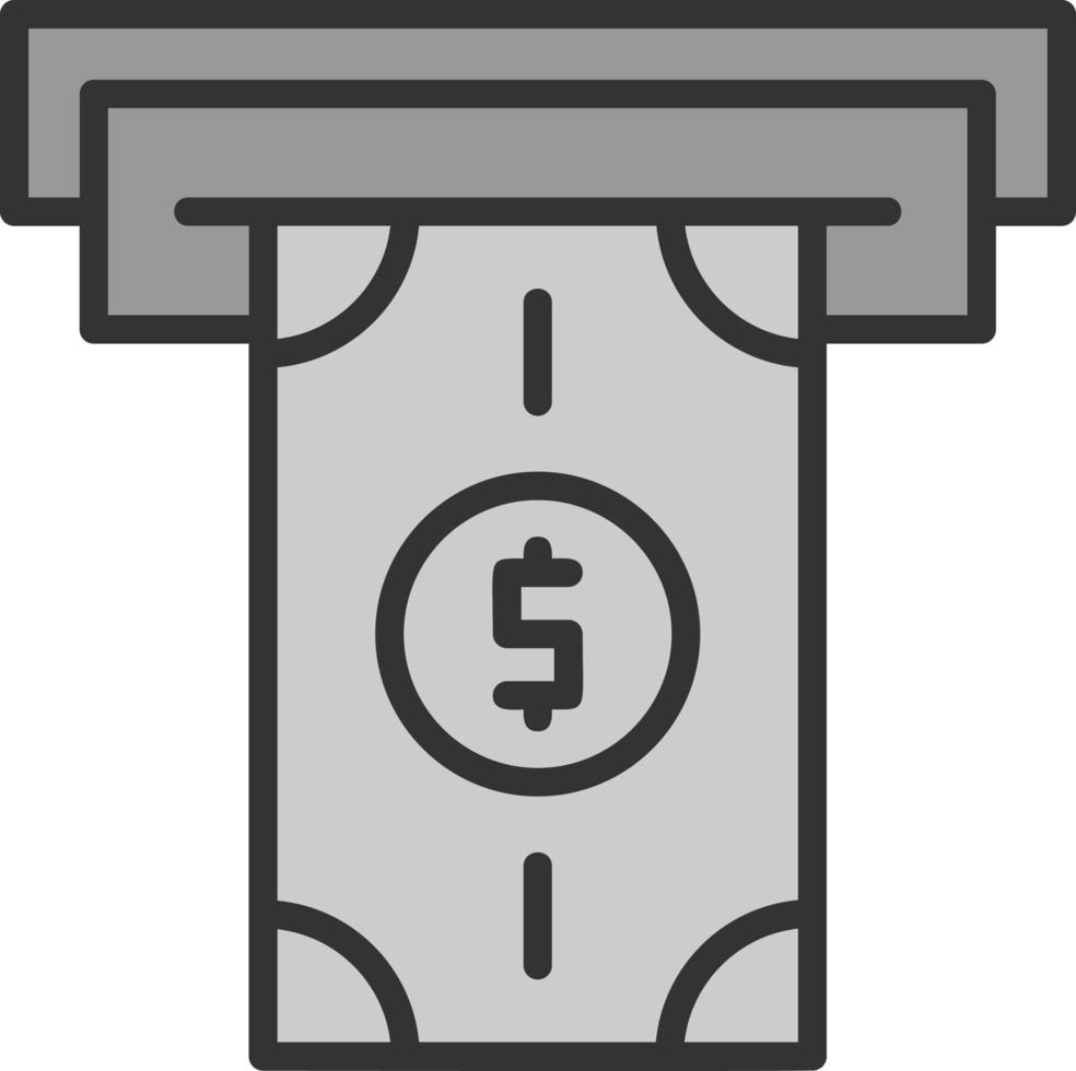 diseño de icono de vector de retiro de dinero