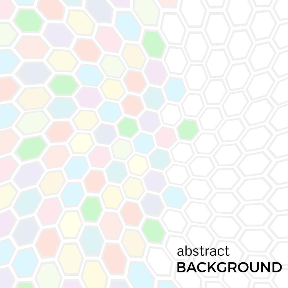 Abstract background with color hexagons elements. Vector illustration.