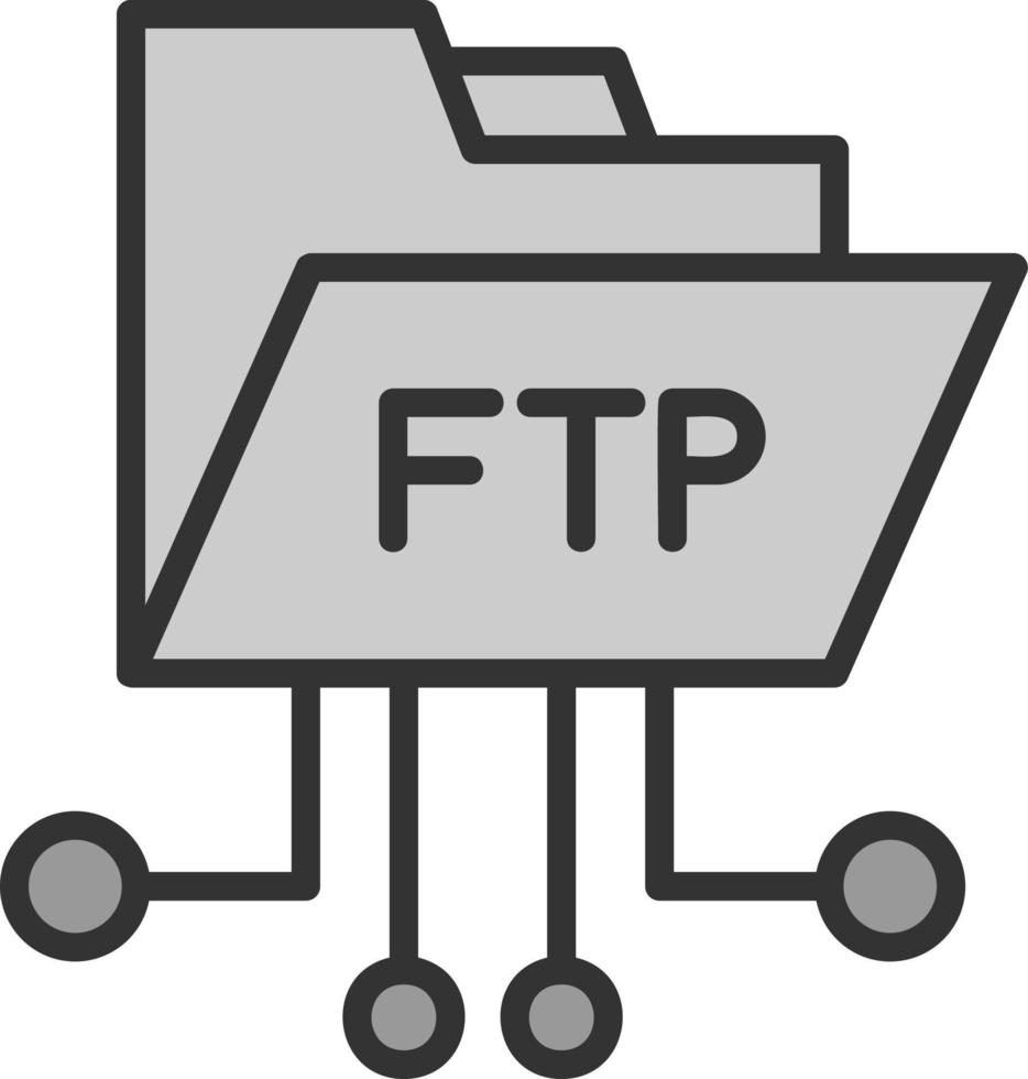 diseño de icono de vector ftp