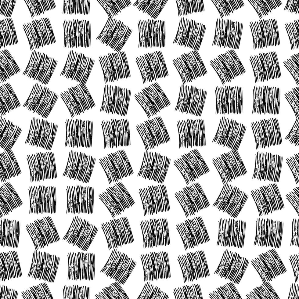 Seamless Pattern with hand drawn black scribble Smear. Abstract grunge texture. Vector illustration