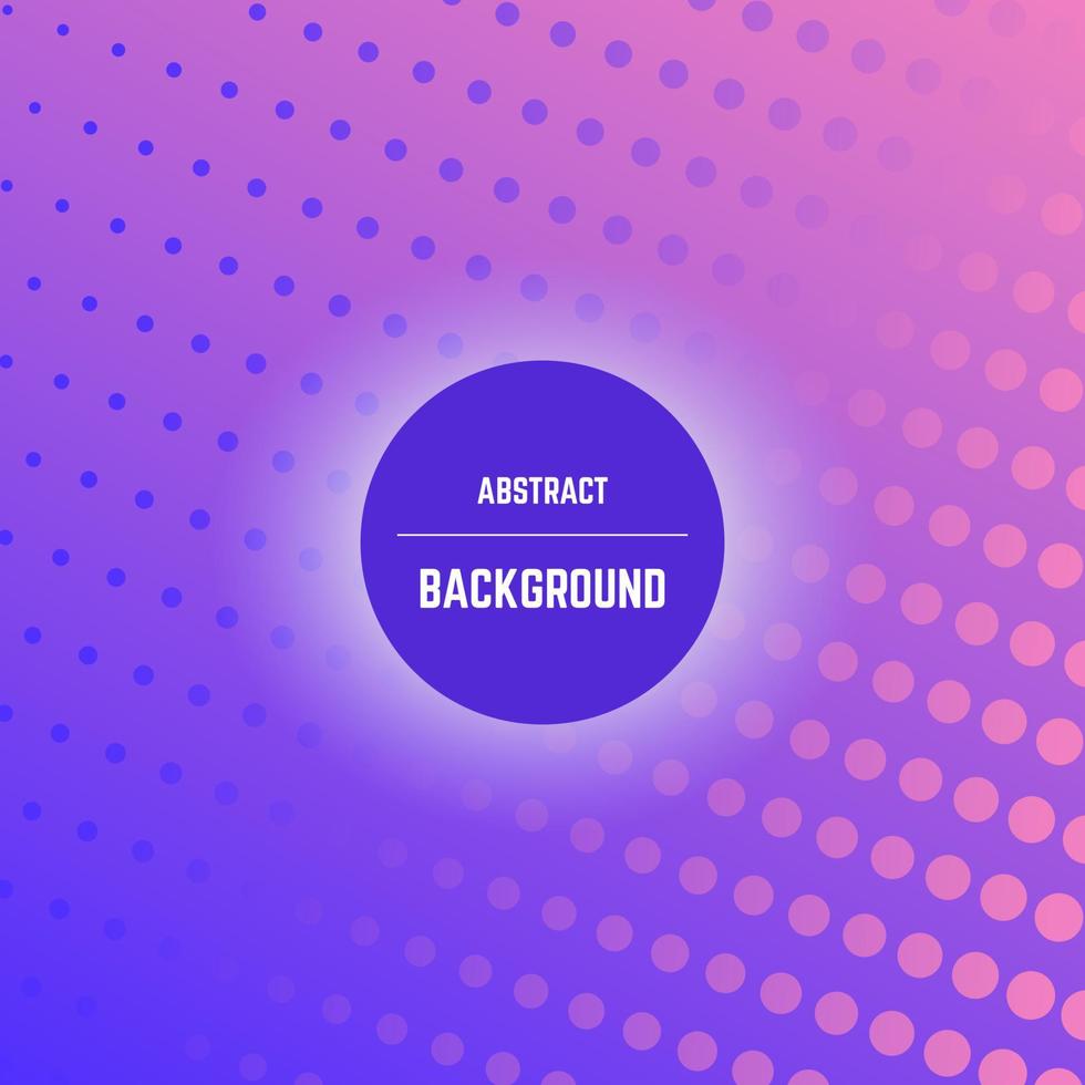 Abstract colorful background with dots, halftone effect and circle in center. Vector illustration.