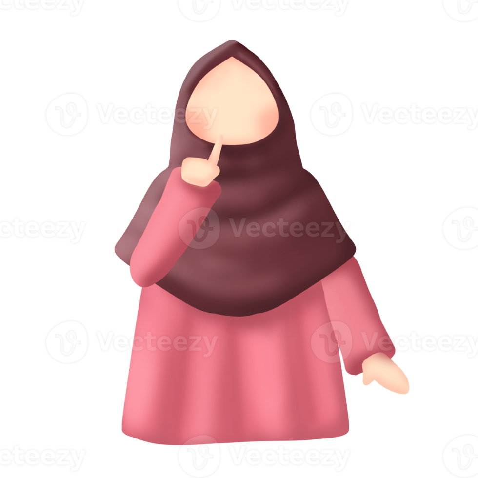 Cute faceless women character png