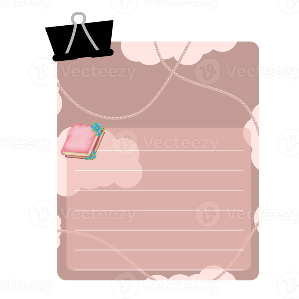 söt bok klibbig notera png