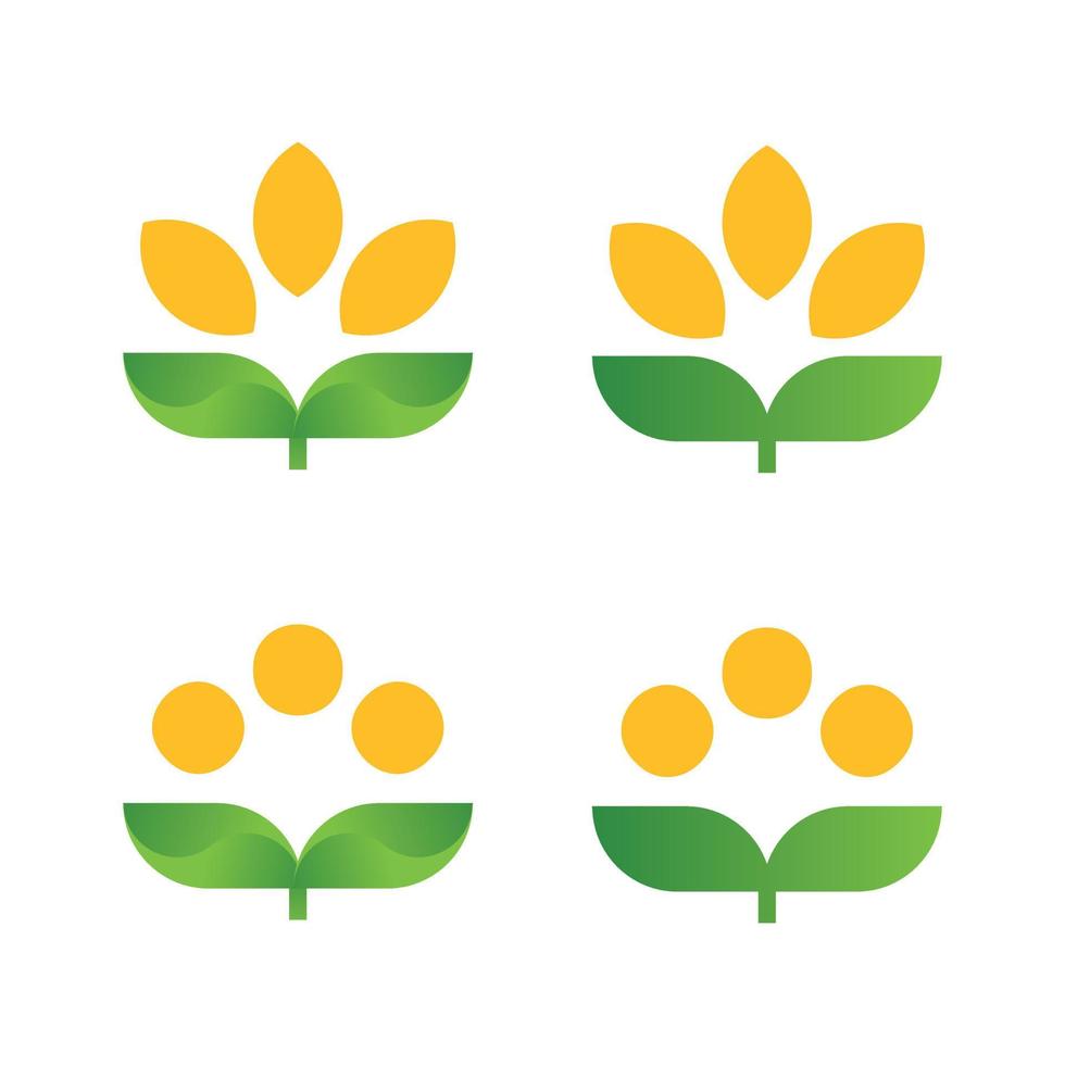 diseño de logotipo de vector de girasol