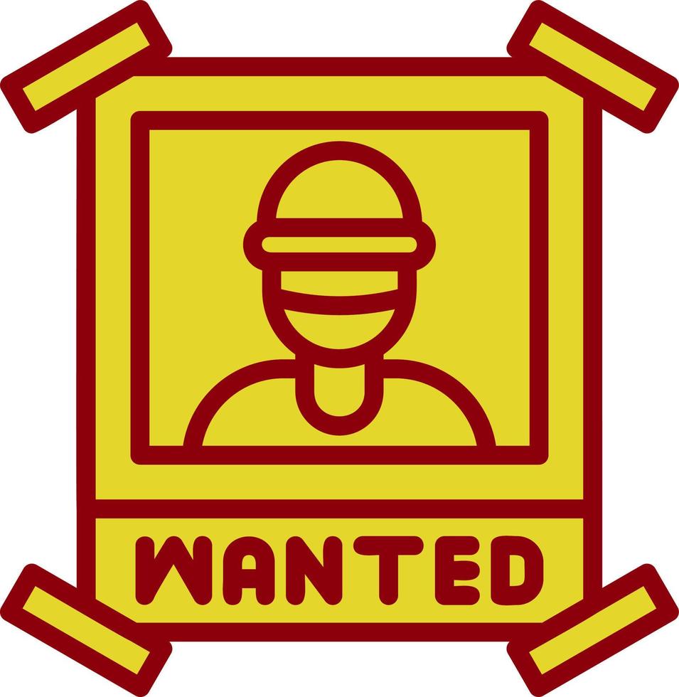 Wanted Vector Icon Design