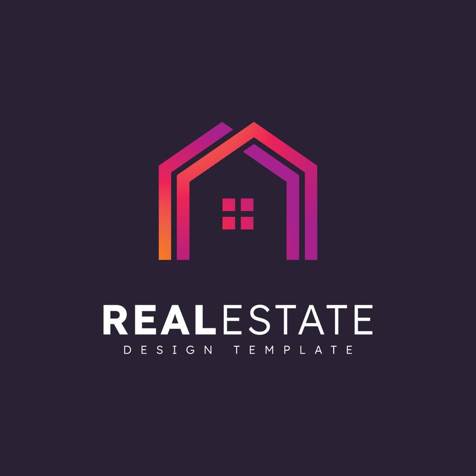 Modern Home Real Estate Vector Logo Template
