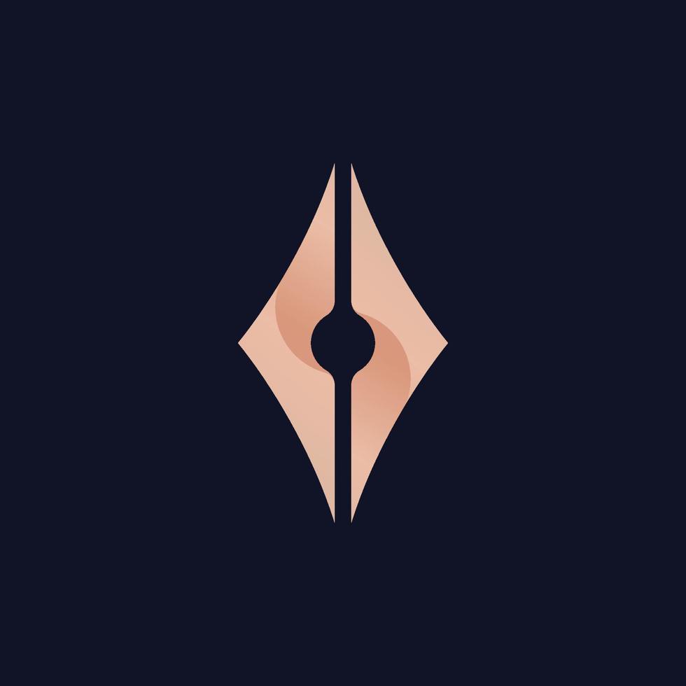 Pen logo tool gradient colorful style vector