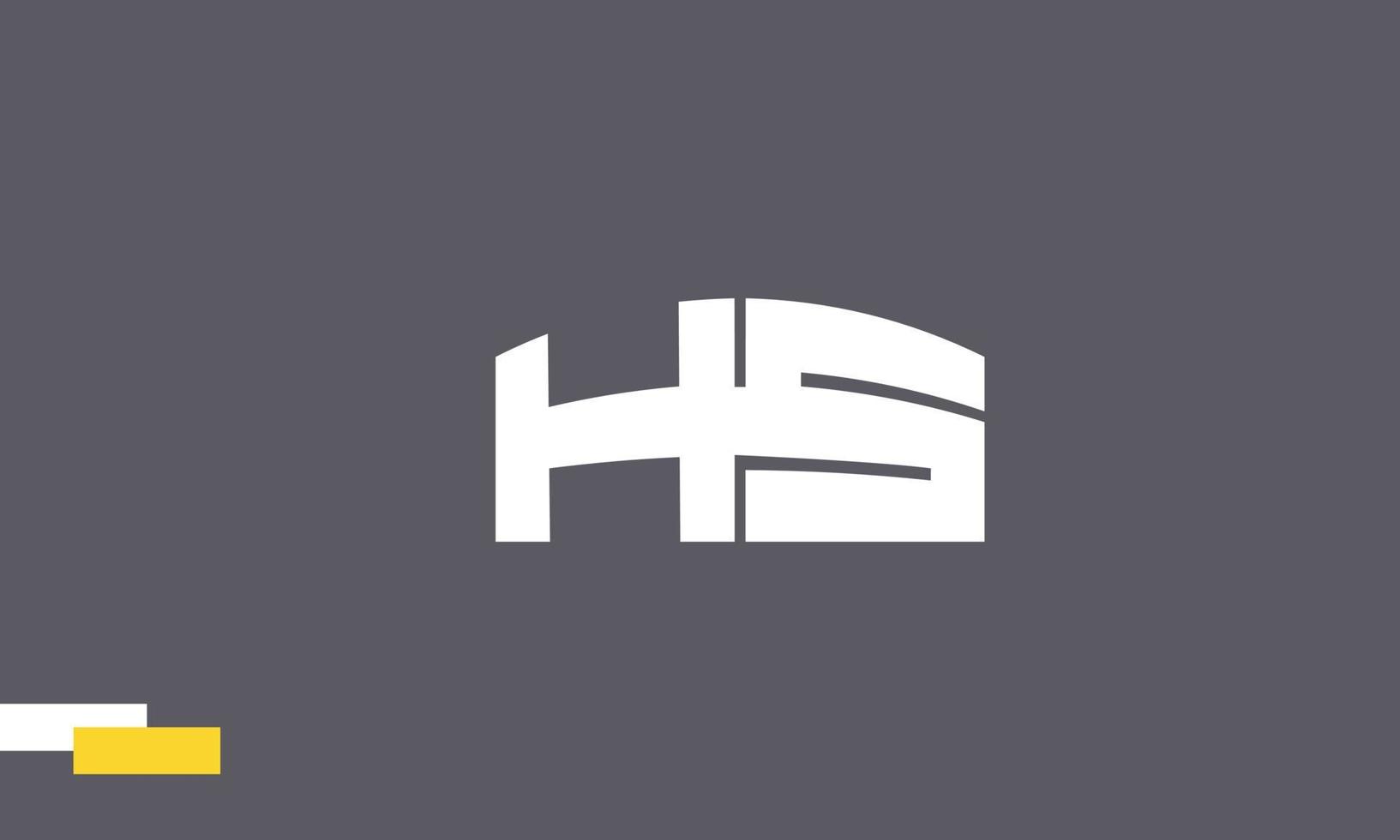 letras del alfabeto iniciales monograma logo hs, sh, h y s vector