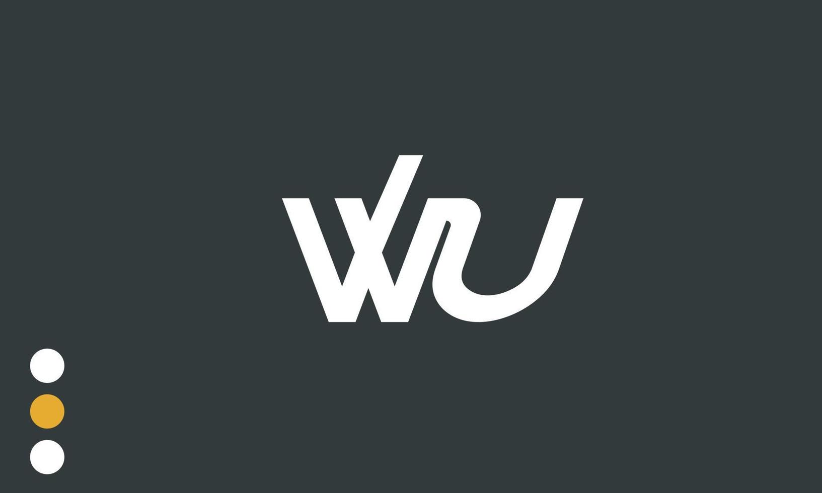 Alphabet letters Initials Monogram logo WU, UW, W and U vector