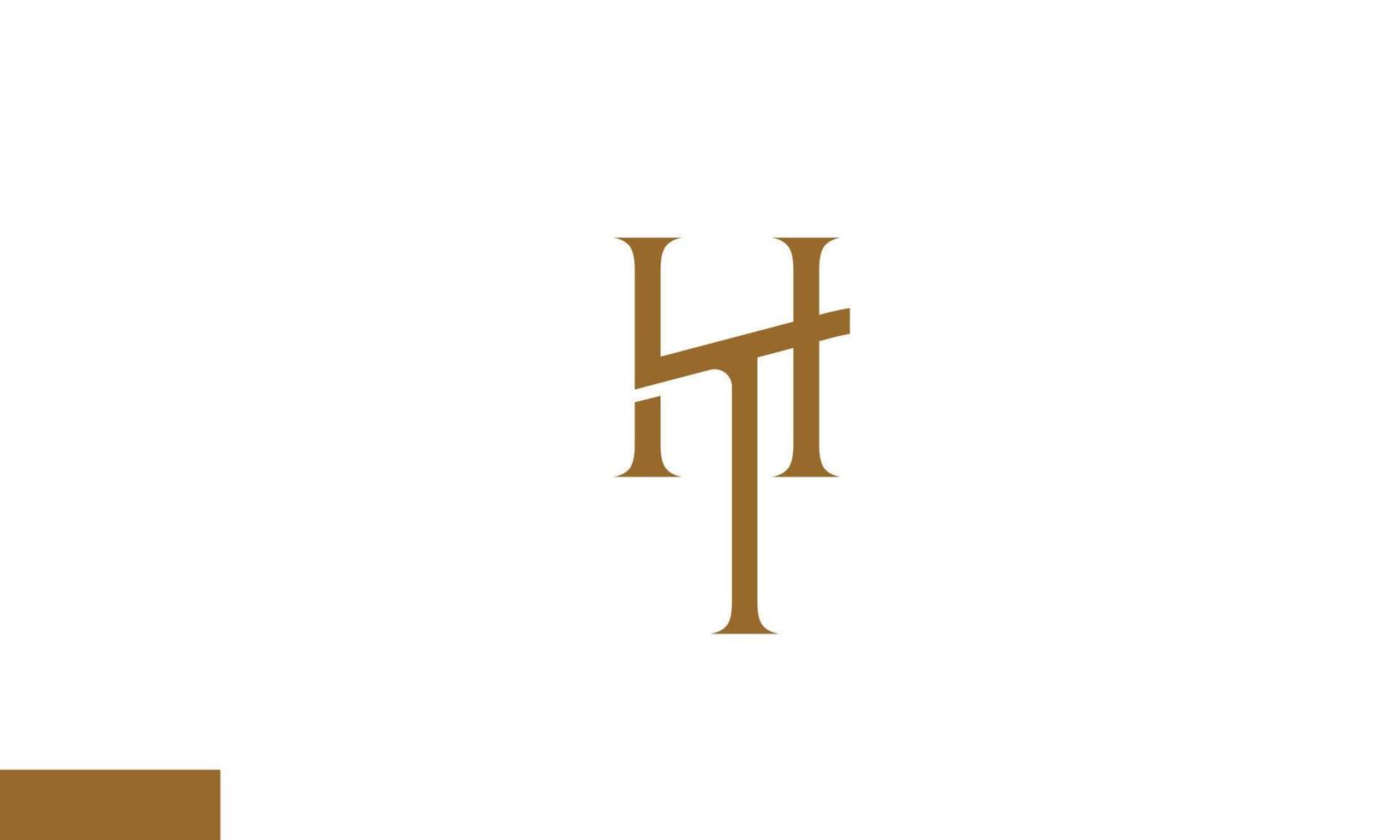 Alphabet letters Initials Monogram logo TH, HT, T and H vector