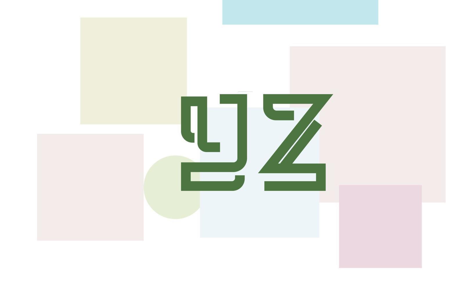 Alphabet letters Initials Monogram logo YZ, ZY, Y and Z vector