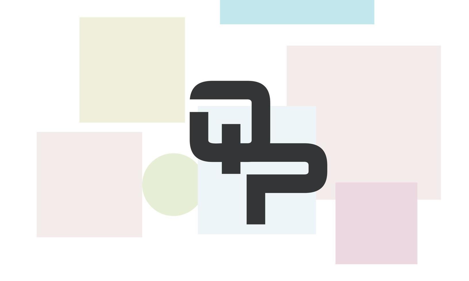 Alphabet letters Initials Monogram logo QP, PQ, Q and P vector