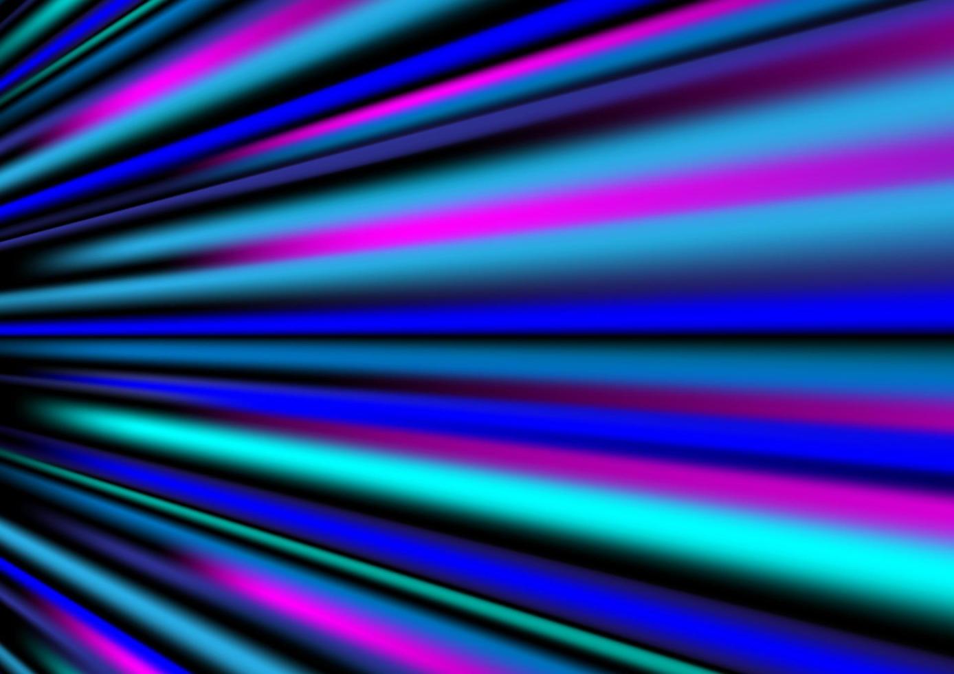 las líneas que salen del ángulo de perspectiva son rayos láser de color rosa brillante, azul y verde sobre un fondo negro, que representan tecnología, comunicación, Internet, fibra. óptica, red vector