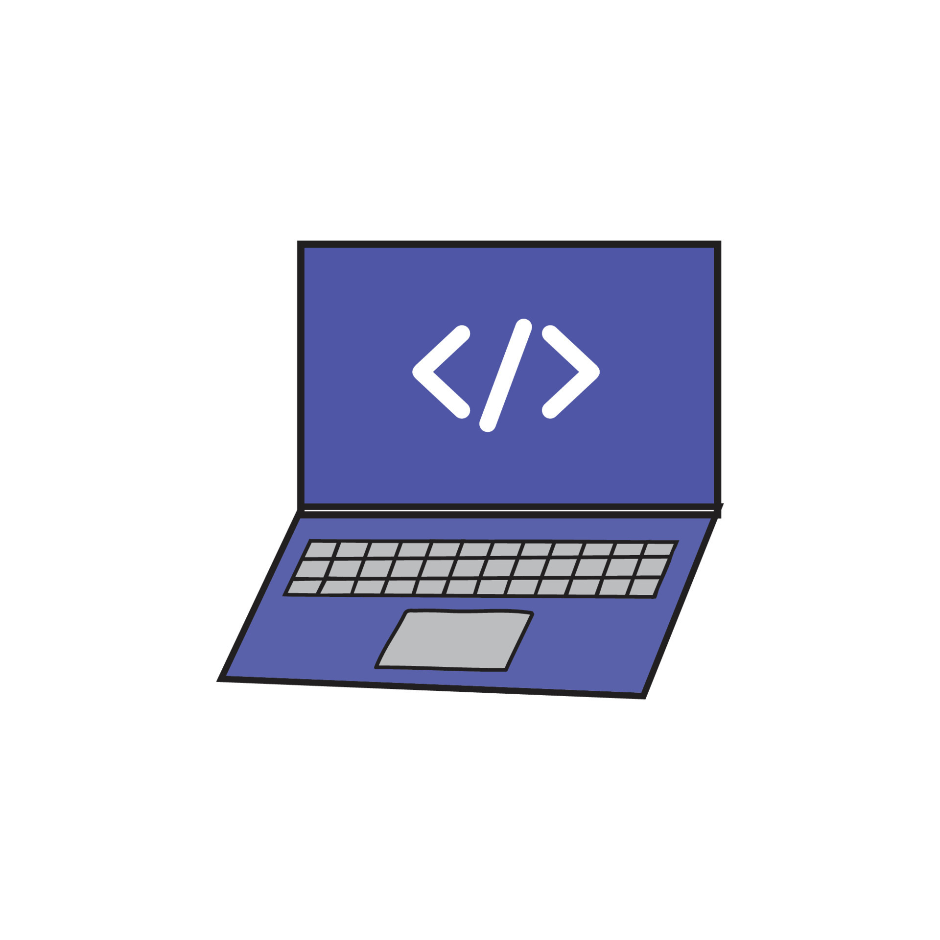laptop flat icon coding laptop flat vector illustration 16597331 Vector ...