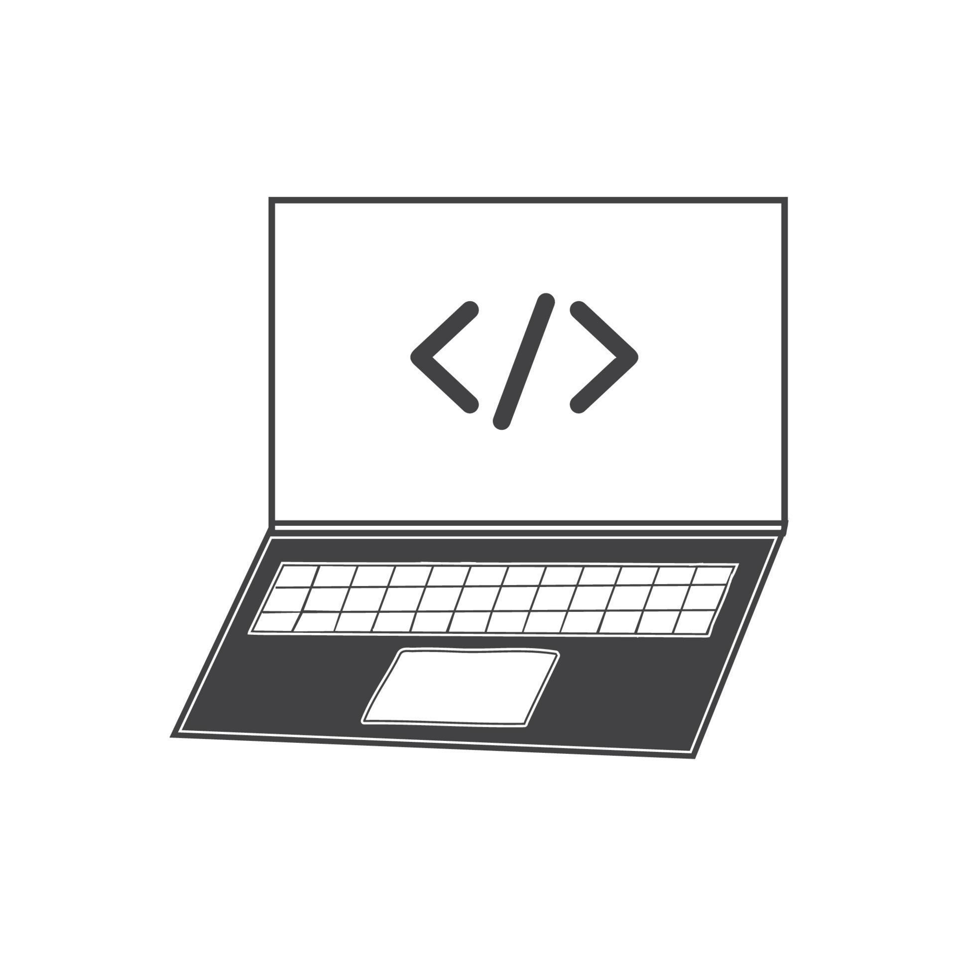 laptop flat icon coding laptop flat vector illustration 16597335 Vector ...