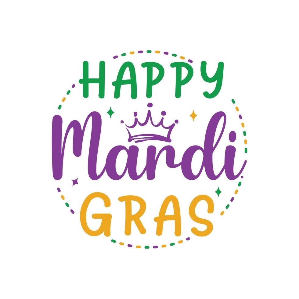 happy Mardi gras t shirt design vector