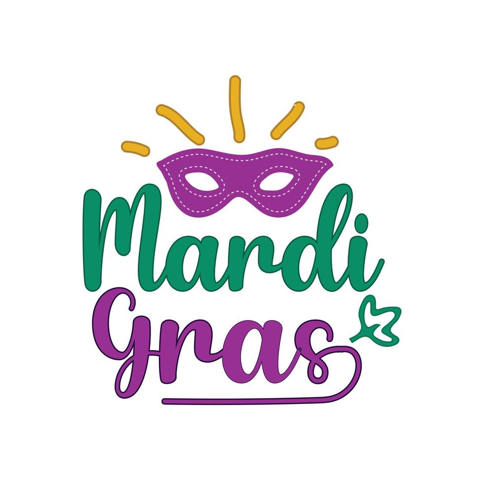 diseño de camiseta de mardi gras vector