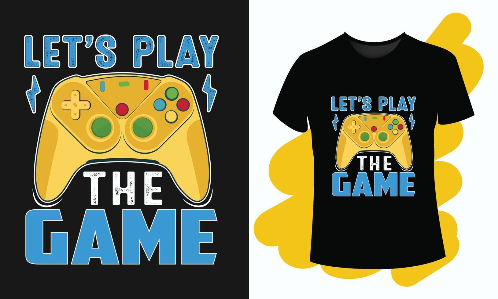 ilustración de gamepad de joysticks con texto de eslogan para el diseño de camisetas vector