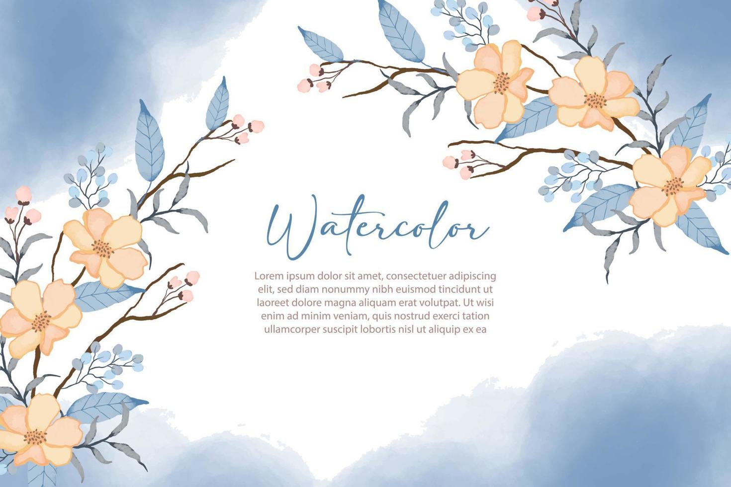 elegant and simple watercolor flower background vector