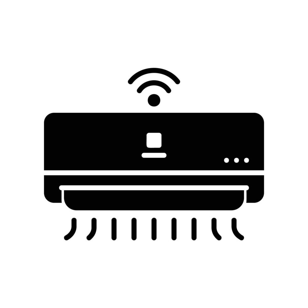 Smart air conditioner icon to cool the room vector