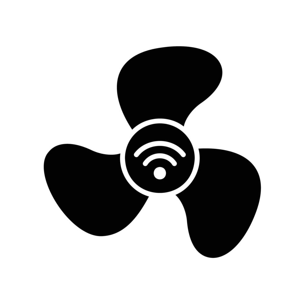 Smart fan icon vector