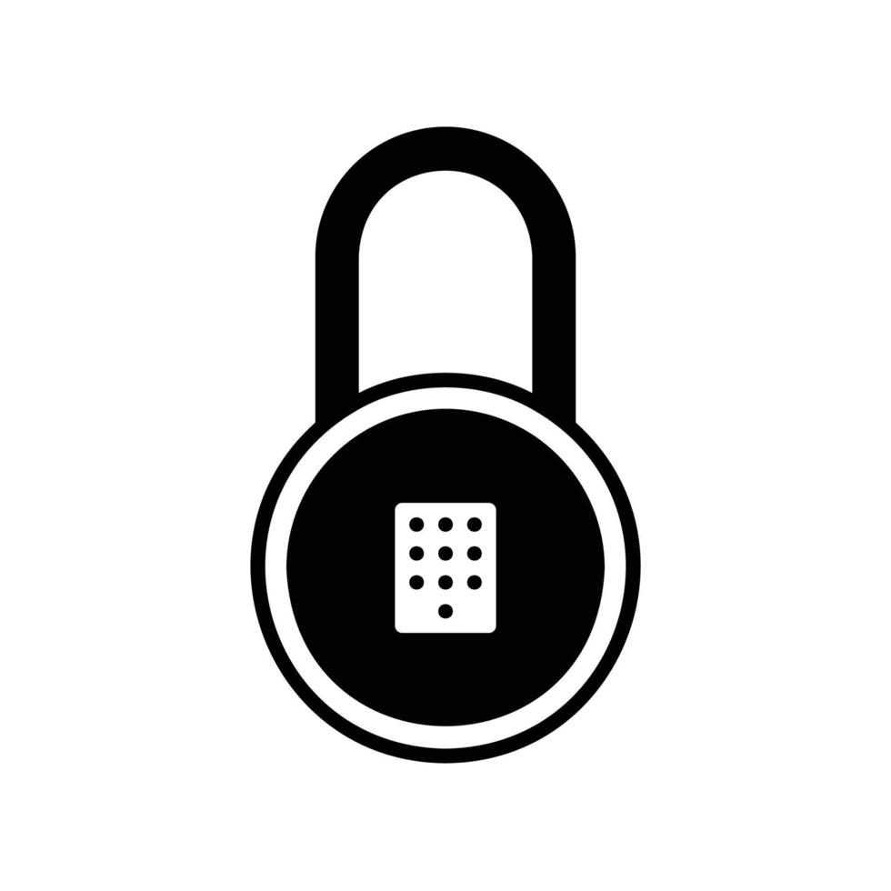 Smart padlock icon with keypad vector