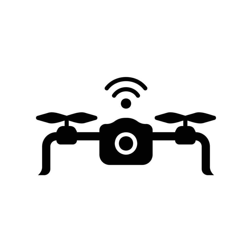 Smart drone icon for flying and taking aerial photos and videos vector