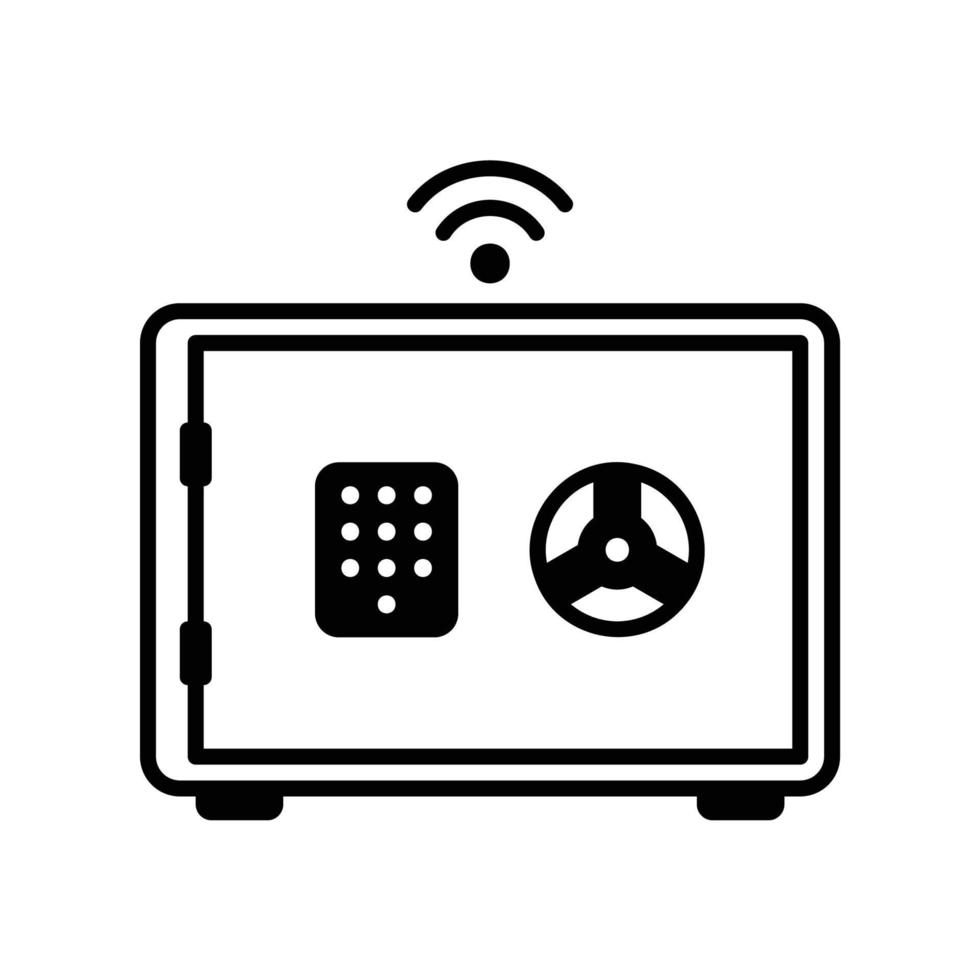 Smart safe box icon vector