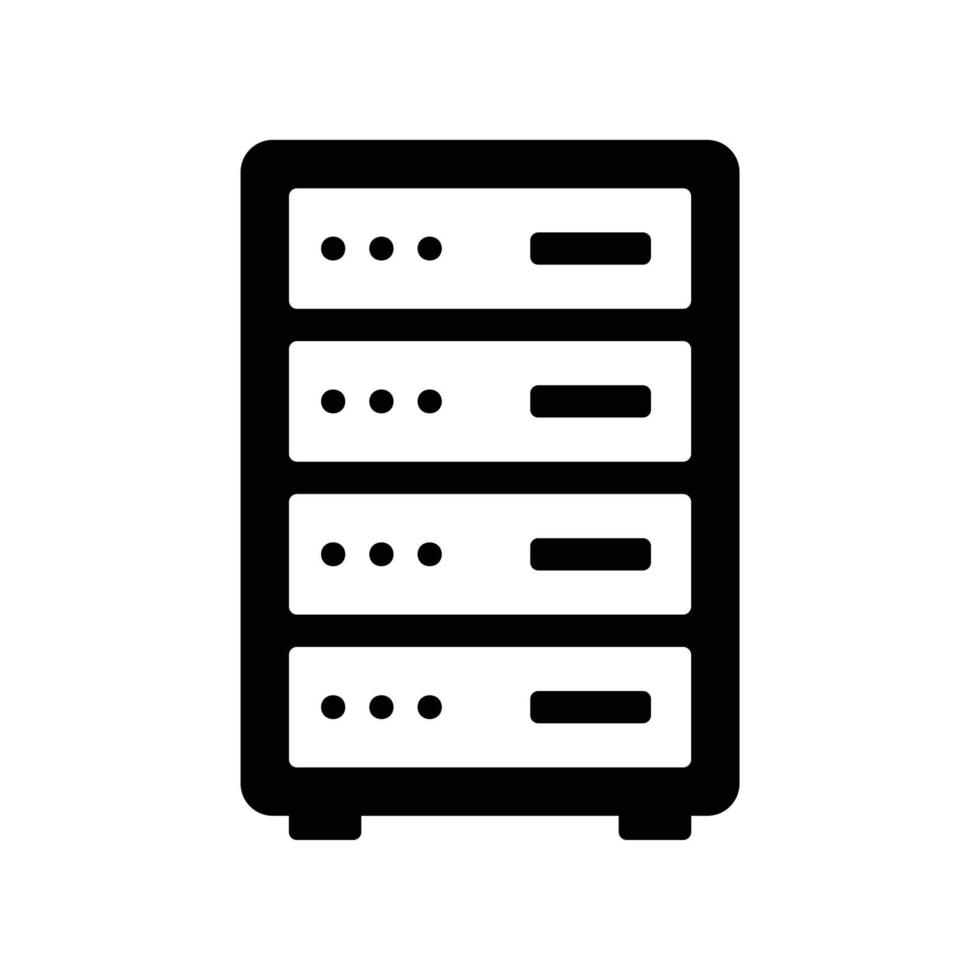 Server icon for cloud storage or internet network vector