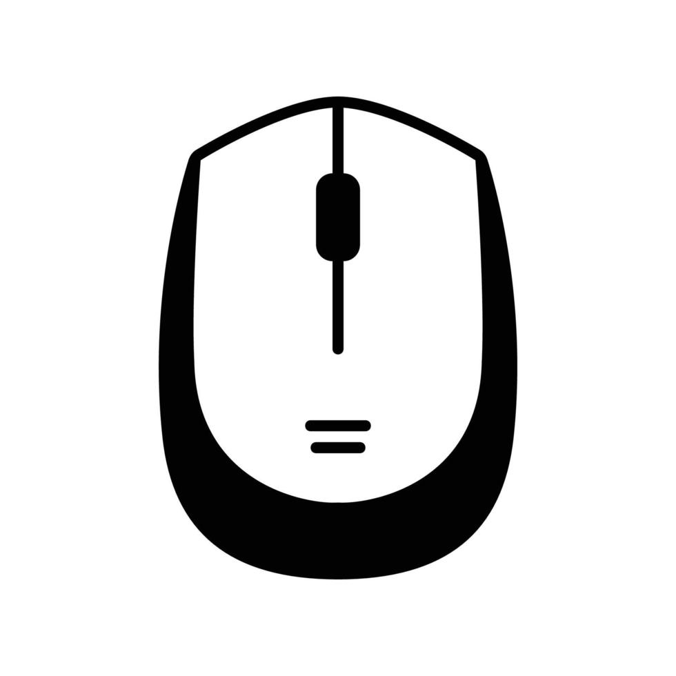 ícono de mouse de computadora para mover el cursor y proporcionar entrada de datos vector