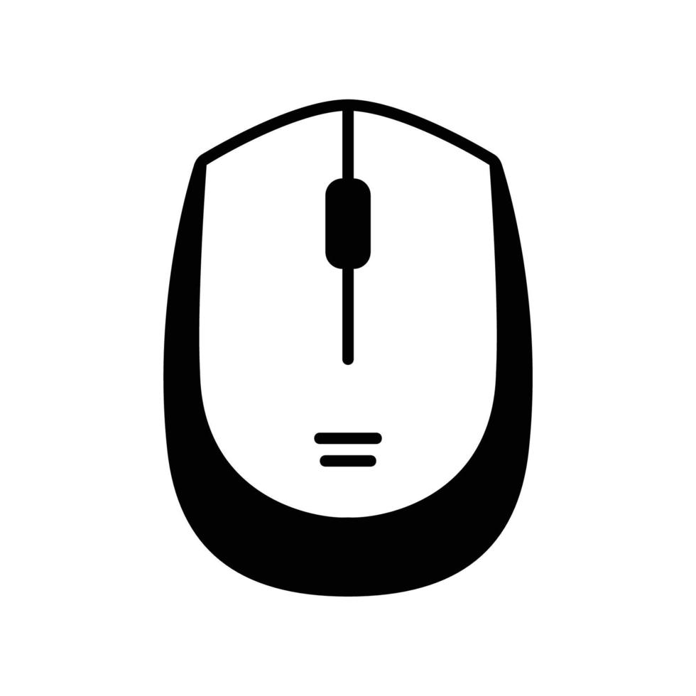 Computer mouse icon for moving the cursor and providing data input vector