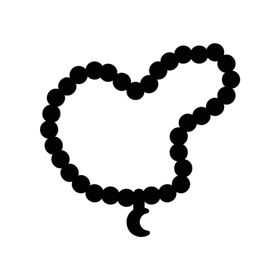 Prayer beads icon to help count in prayer vector