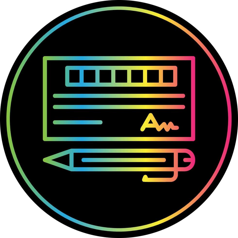 Bank Check Vector Icon Design