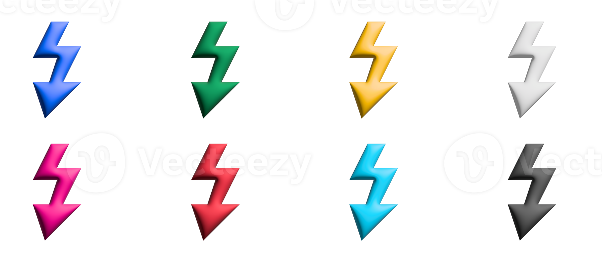 flash icon set, colored symbols graphic elements png