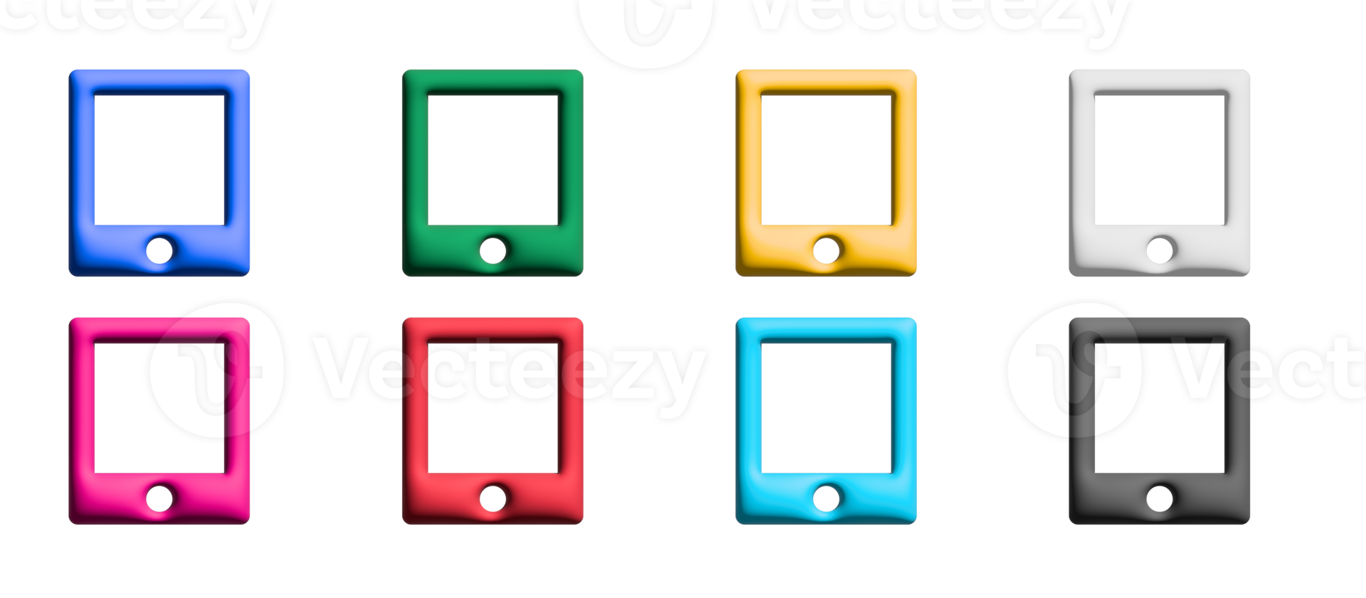 tablet icon set, colored symbols graphic elements png