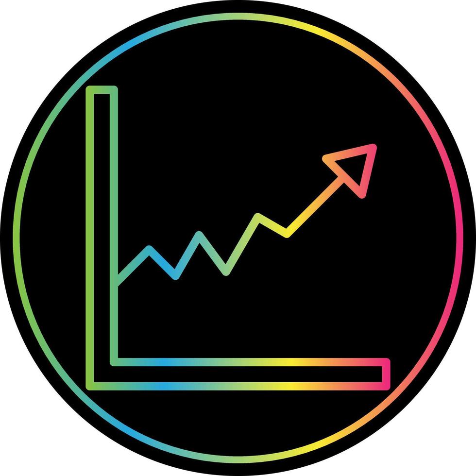 Line Graph Vector Icon Design