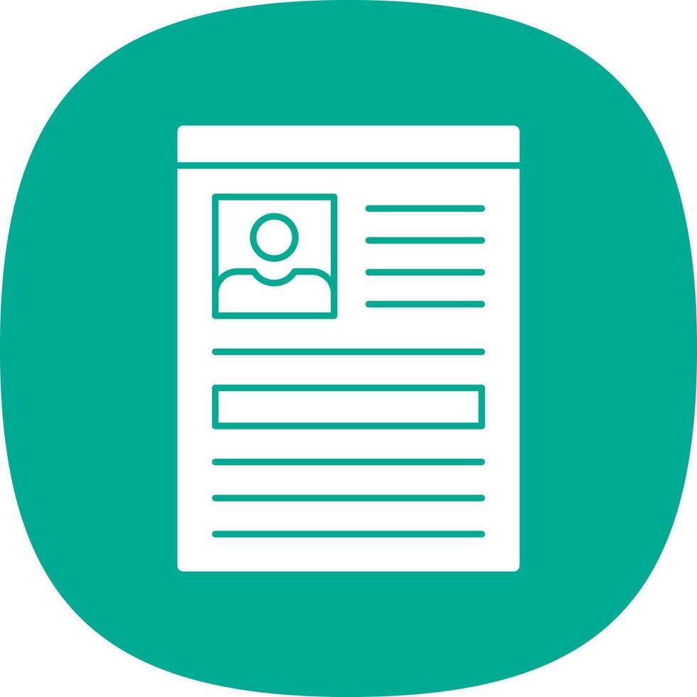 Curriculum Vector Icon Design