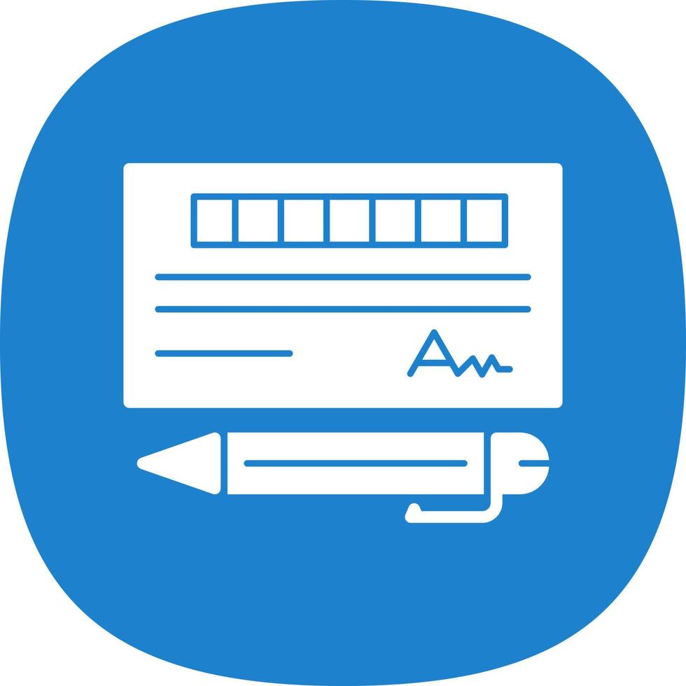 Bank Check Vector Icon Design