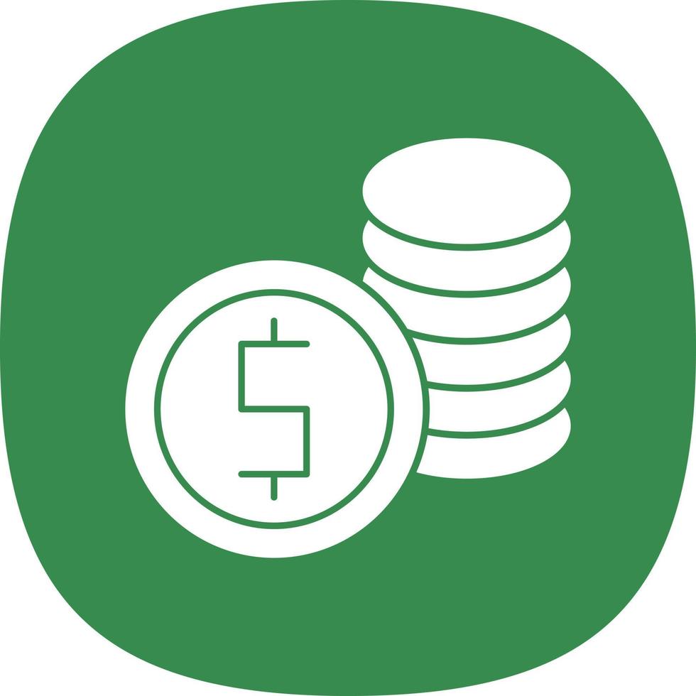 Coin Stack Vector Icon Design