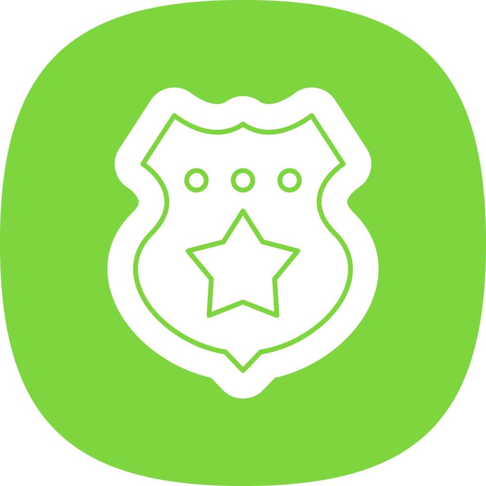 Police Badge Vector Icon Design