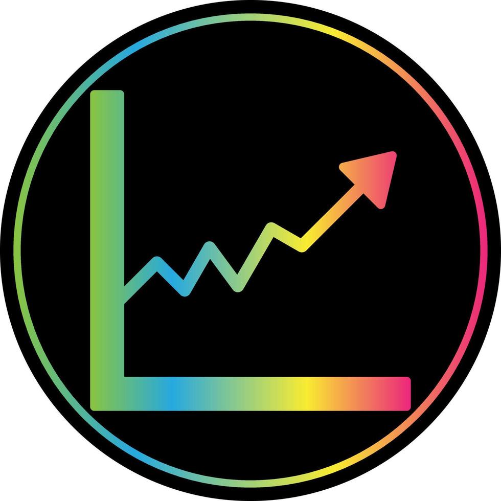 Line Graph Vector Icon Design