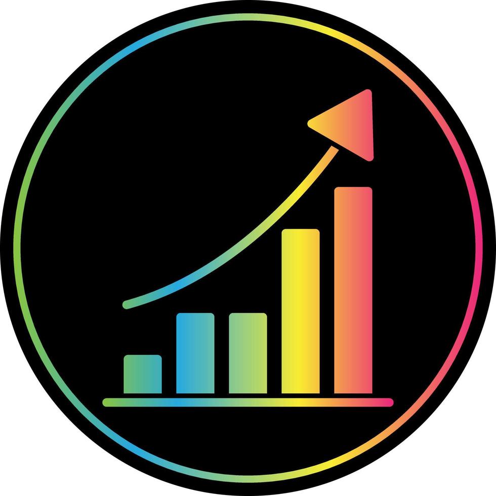 Growth Graph Vector Icon Design