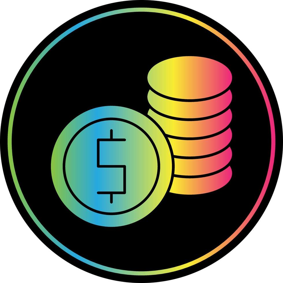 Coin Stack Vector Icon Design