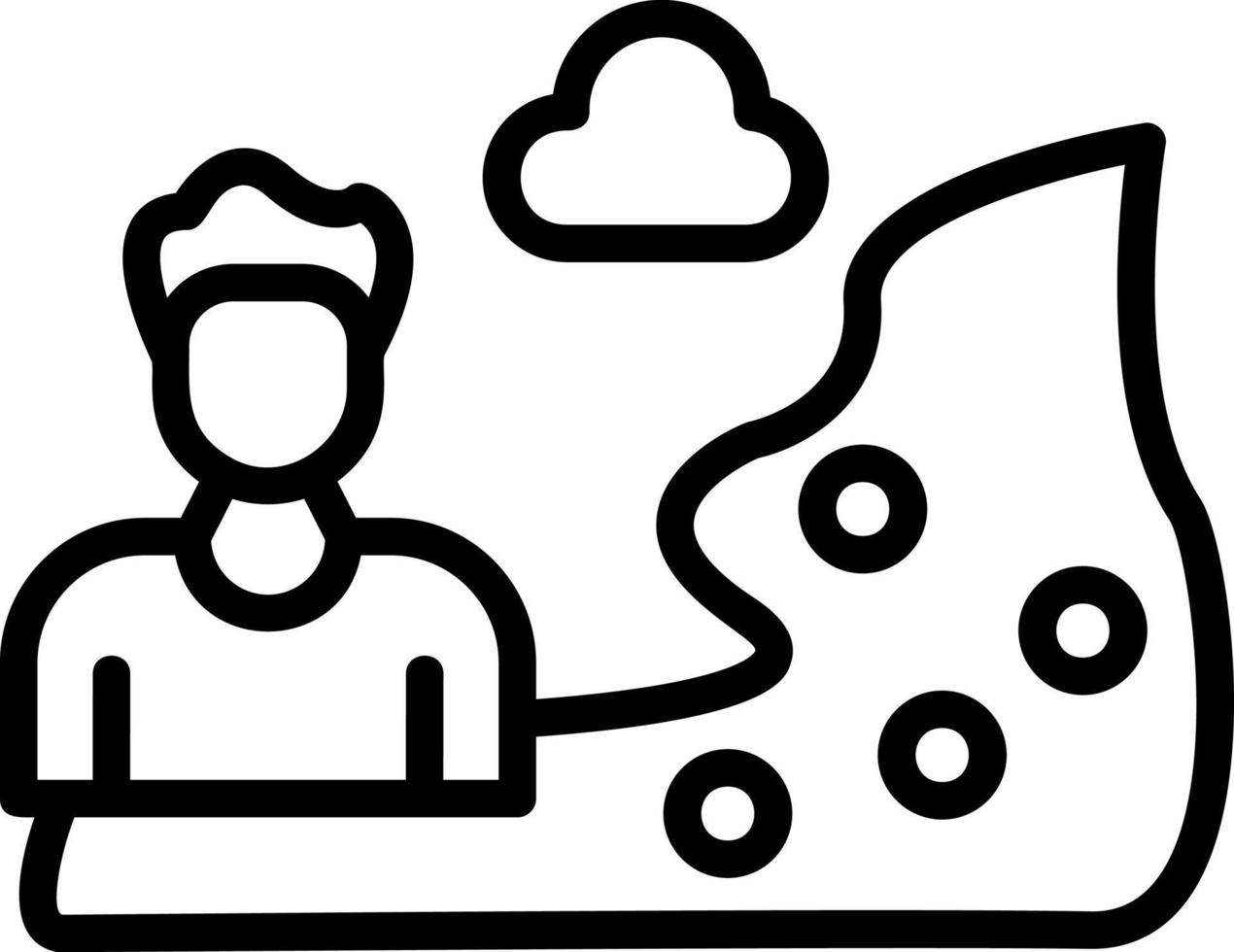 Hiker Vector Icon Design