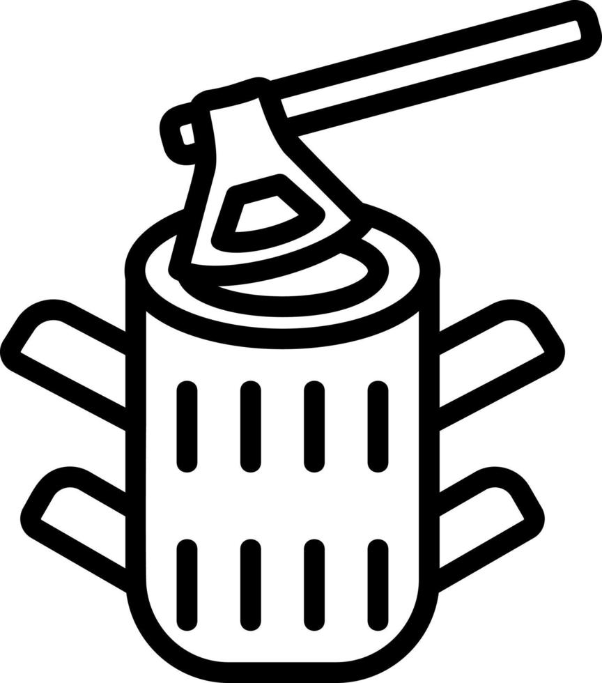 Wood Cutting Vector Icon Design