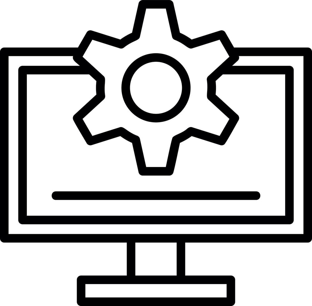 diseño de icono de vector de monitor