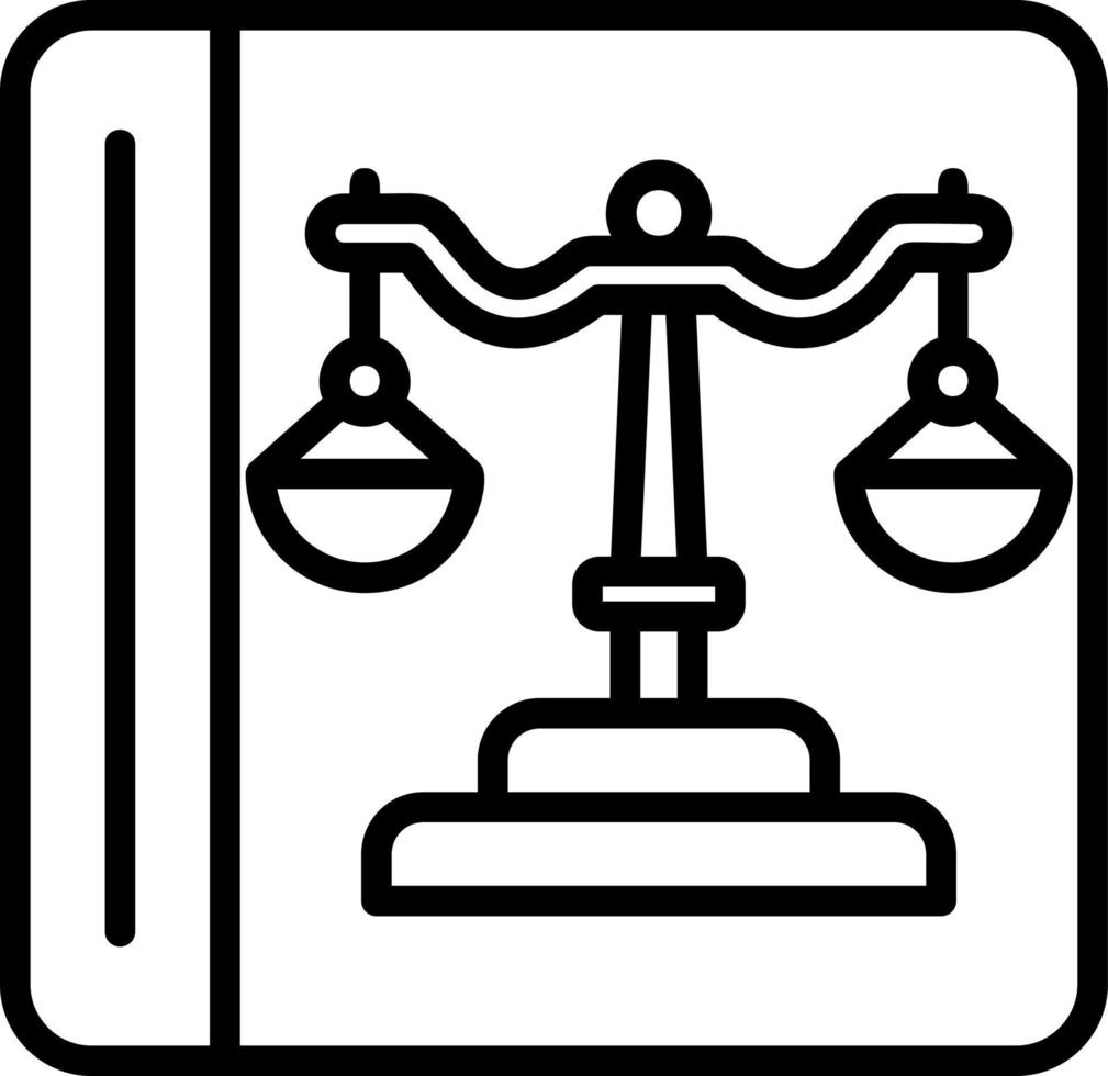 diseño de icono de vector de libro de ley
