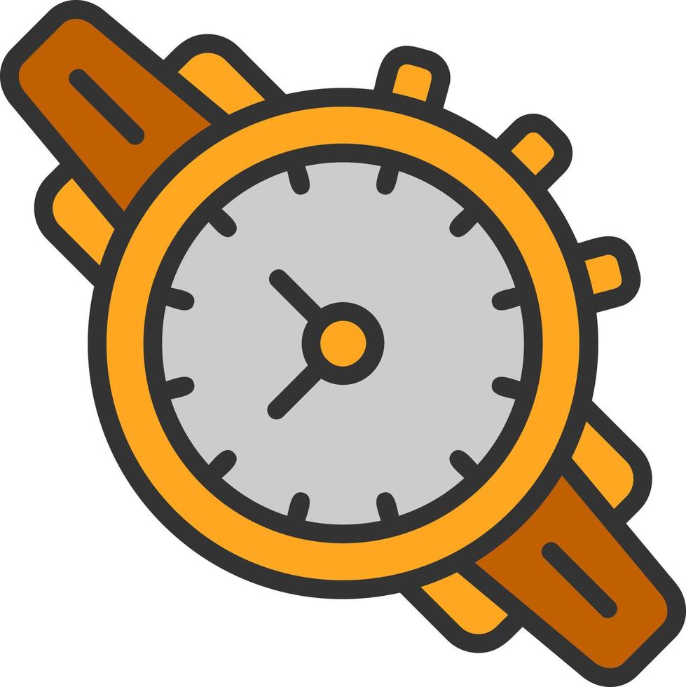 diseño de icono de vector de reloj de pulsera